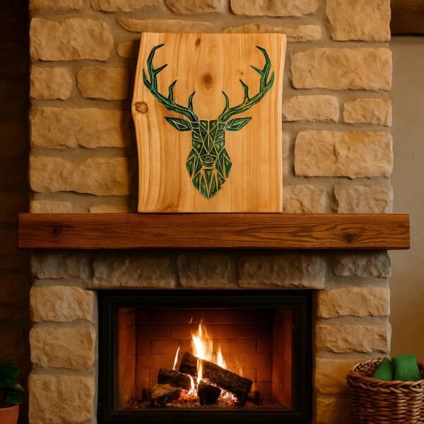 Neldi Art Gallery - Product, Geometric Deer Head Silhouette