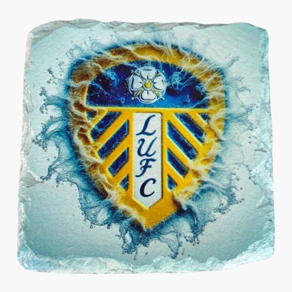 neldi art gallery product football crest slate Leeds front