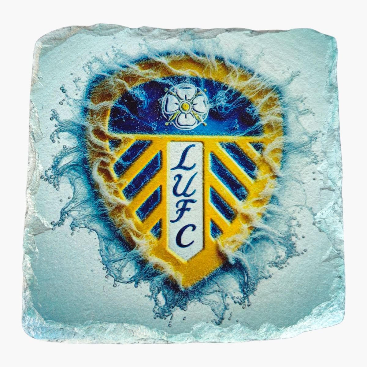 neldi art gallery product football crest slate Leeds front