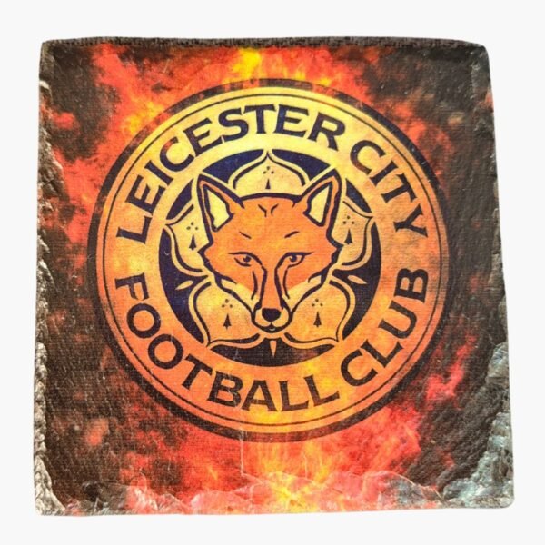 neldi art gallery product football crest slate Leicester City front