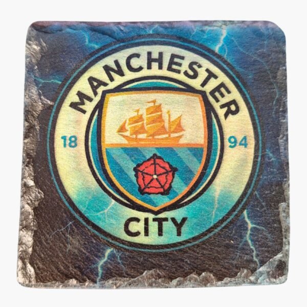 neldi art gallery product football crest slate Manchester City front