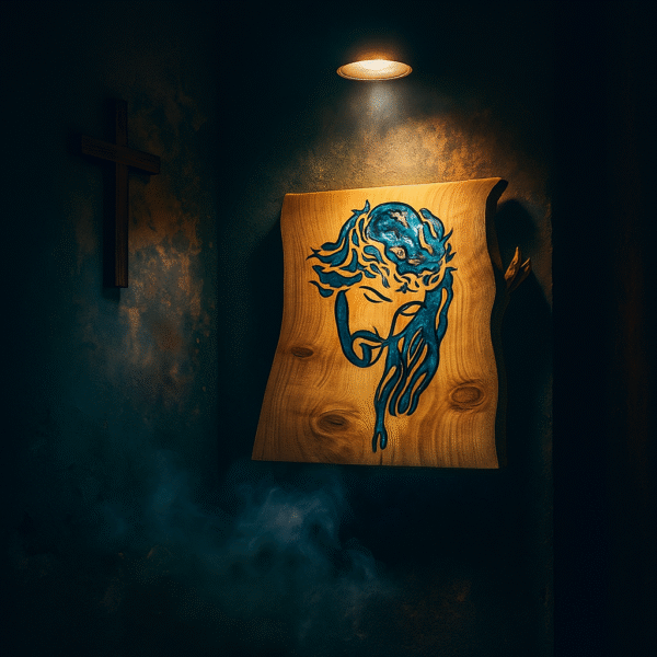 neldi art gallery product jesus blue Resin concept