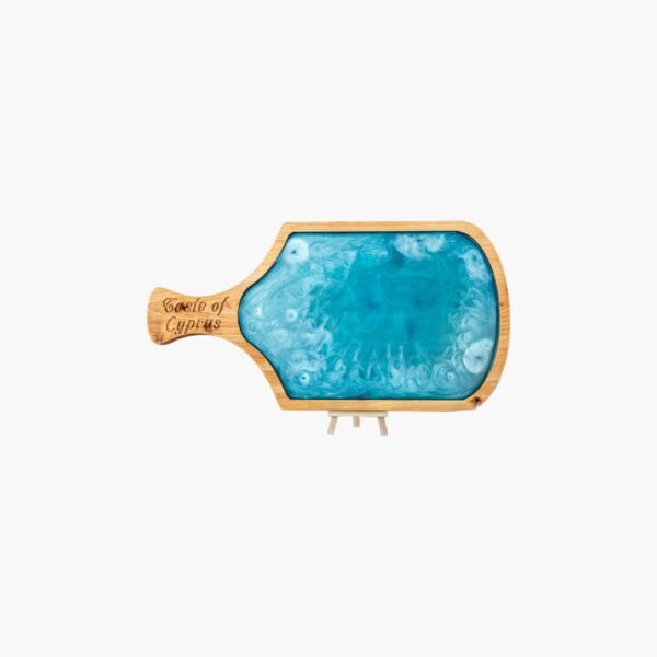 Neldi Art Gallery - Product, "Taste of Cyprus" Serving Board with Blue Resin