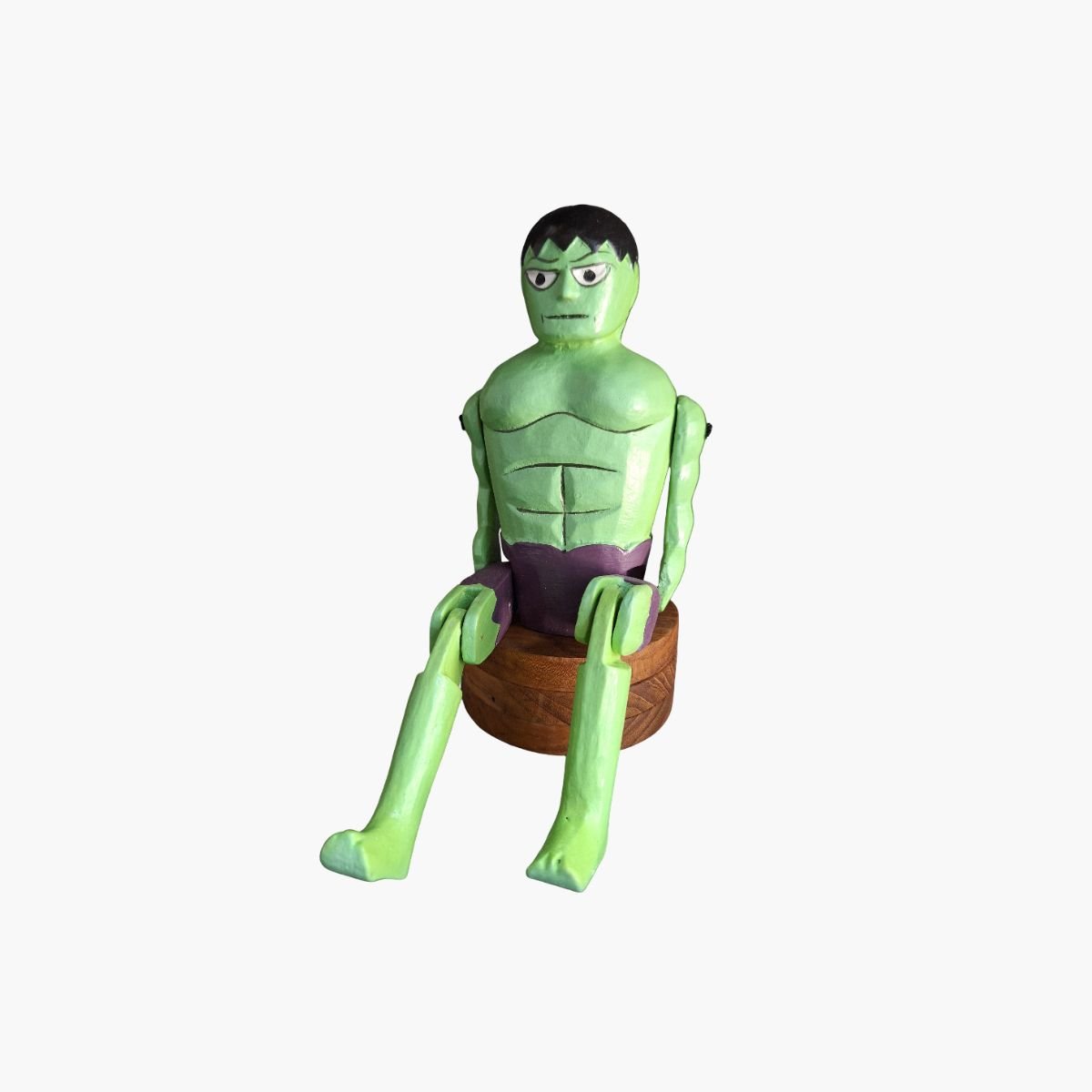 neldi art gallery product wooden puppet Hulk