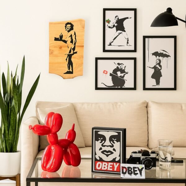neldi art gallery product Banksy McDonalds Caveman concept
