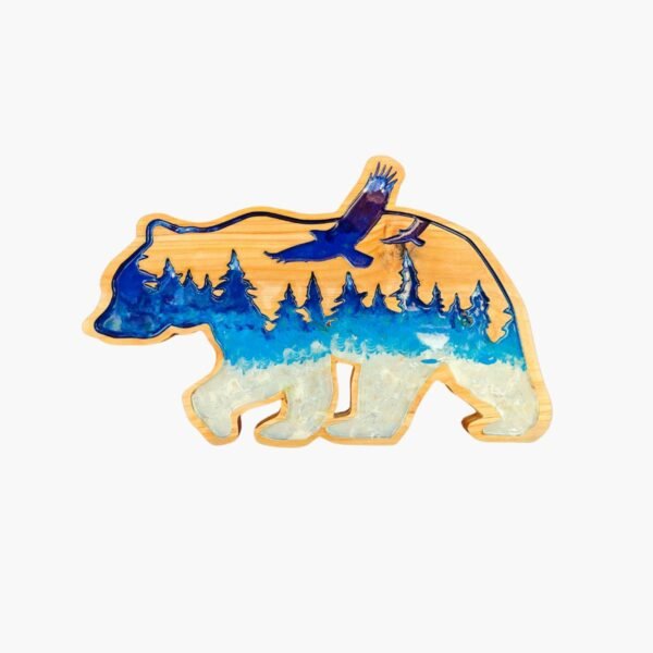 neldi art gallery product Blue Bear Cut Out Resin