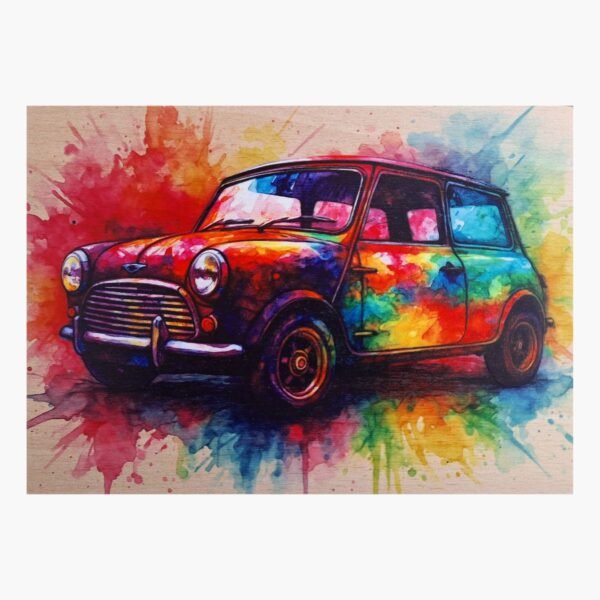 neldi art gallery product General Print Mini Cooper coloful