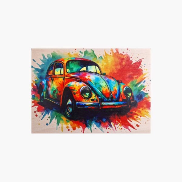 neldi art gallery product General Print Volkswagen Beetle colorful