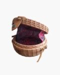 neldi art gallery product Rattan Bag Brown Inside