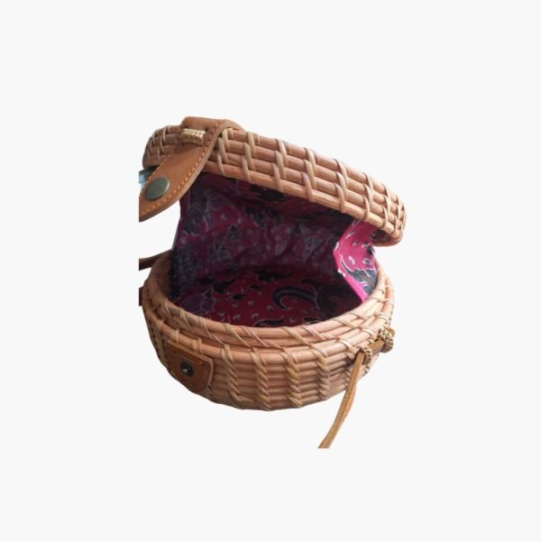 neldi art gallery product Rattan Bag Brown Inside