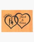 neldi art gallery product Wedding Double Hearts couple2 black