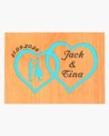 neldi art gallery product Wedding Double Hearts couple2 turquoise