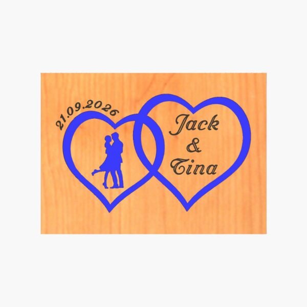 neldi art gallery product Wedding Double Hearts couple5 blue