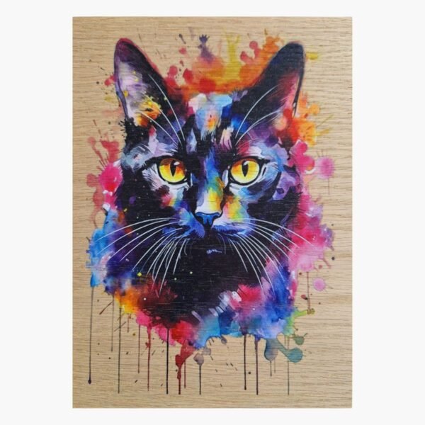 neldi art gallery product animal portrait cat black