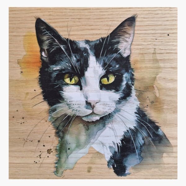neldi art gallery product animal portrait cat black white