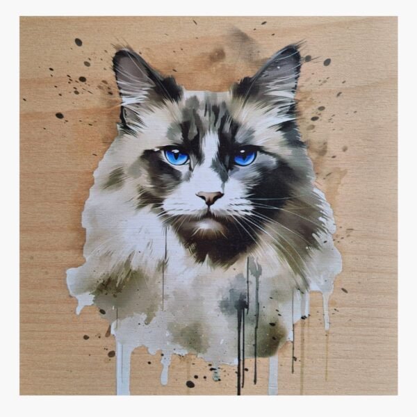 neldi art gallery product animal portrait cat blue eyed