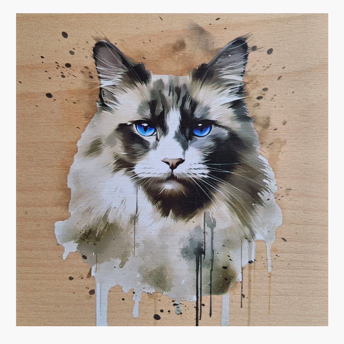 neldi art gallery product animal portrait cat blue eyed