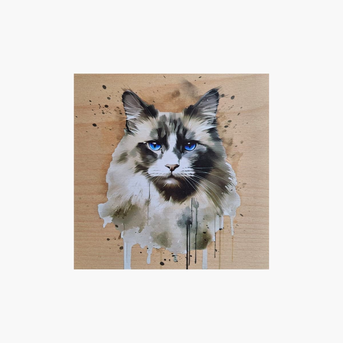 neldi art gallery product animal portrait cat blue eyed