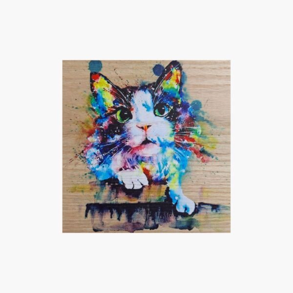 neldi art gallery product animal portrait cat colorful