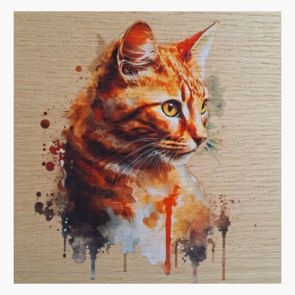 neldi art gallery product animal portrait cat orange