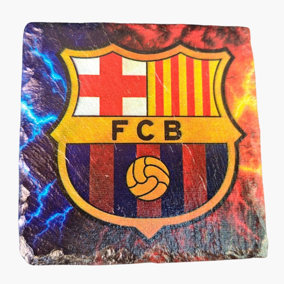 neldi art gallery product football crest slate Barcelona front
