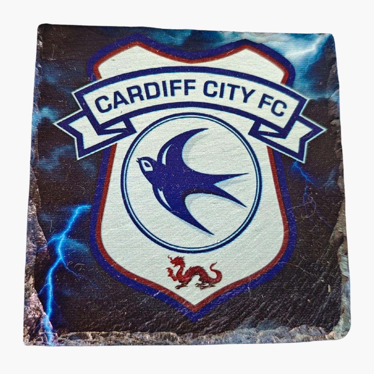neldi art gallery product football crest slate Cardiff City front