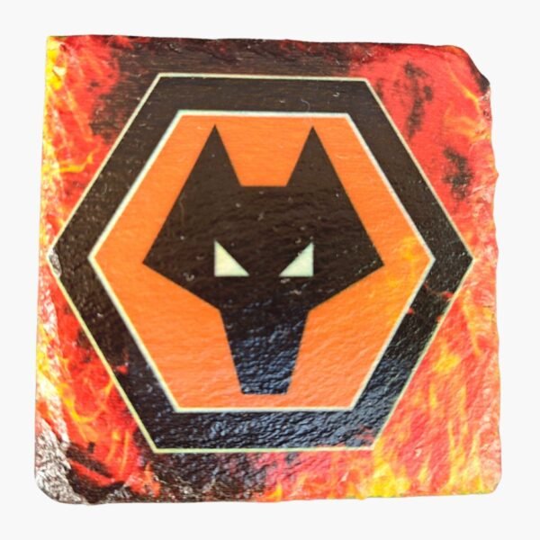 neldi art gallery product football crest slate Wolverhampton Wanderers front