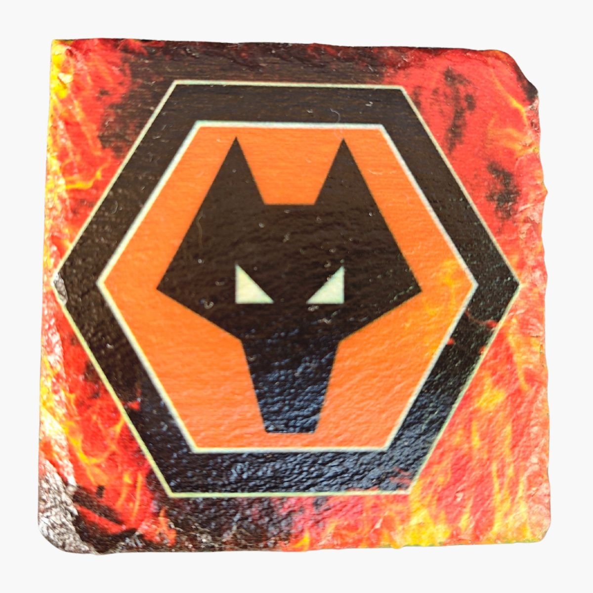 neldi art gallery product football crest slate Wolverhampton Wanderers front