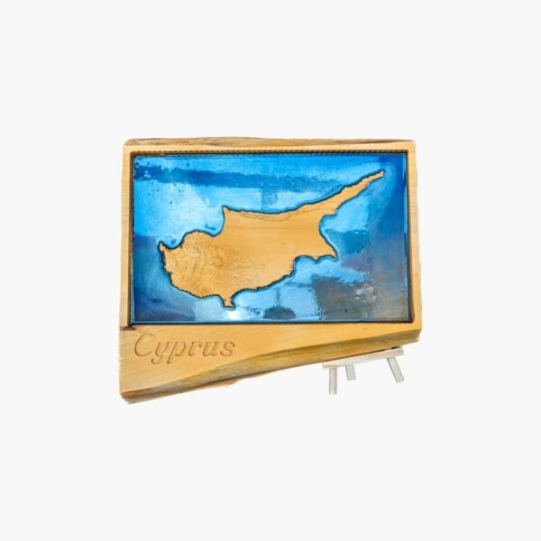 neldi art gallery product map Cyprus 3d relief blue Resin