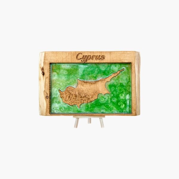 neldi art gallery product map Cyprus 3d relief green Resin