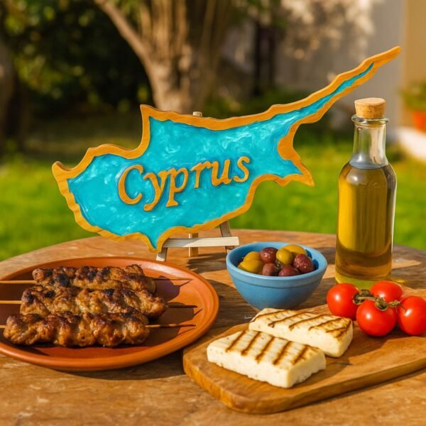 neldi art gallery product map Cyprus turquoise resin concept