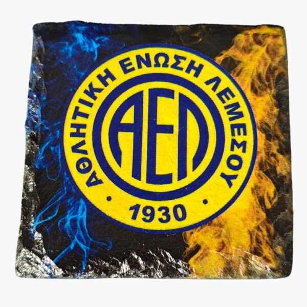 neldi art gallery product football crest slate Ael Limassol front