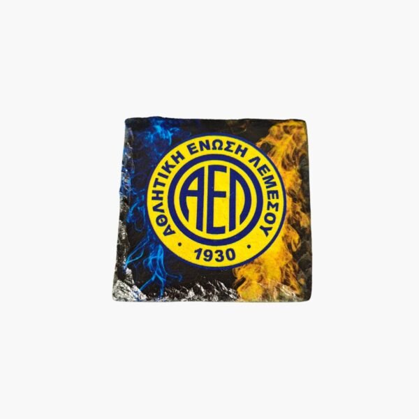 neldi art gallery product football crest slate Ael Limassol front