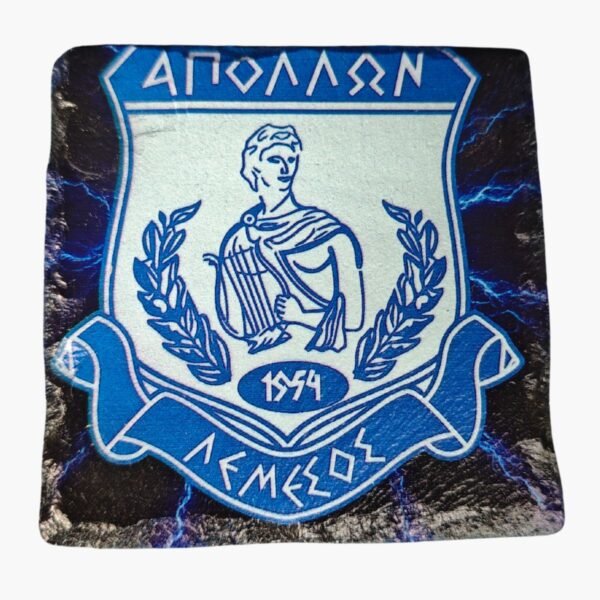 neldi art gallery product football crest slate Apollon Limassol front