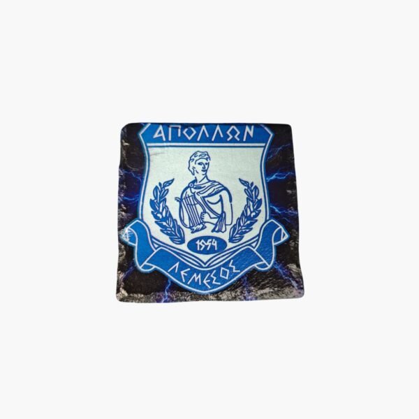 neldi art gallery product football crest slate Apollon Limassol front