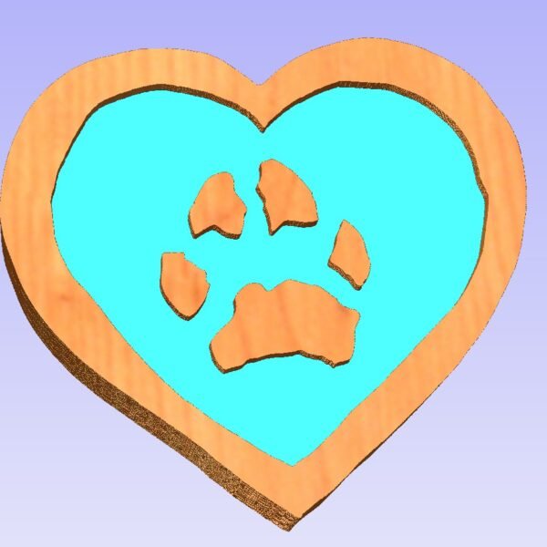 neldi art gallery product paw print tuquoise