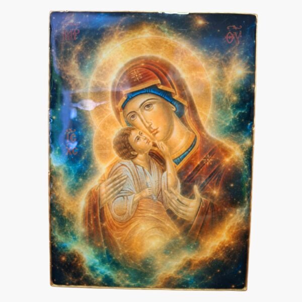 neldi art gallery product christian icons Virgin Mary Glossy Resin front