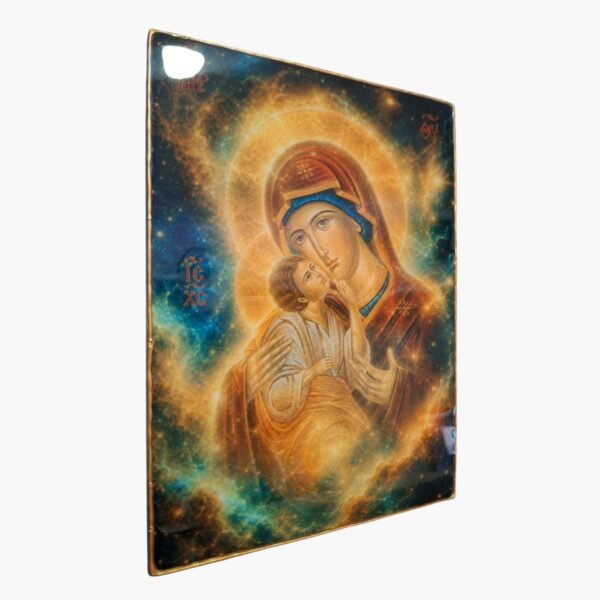 neldi art gallery product christian icons Virgin Mary Glossy Resin side